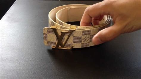 real vs fake white louis vuitton belt